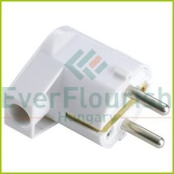 Grounded plug (plastic) laterial outlet, white 6906H