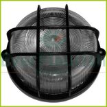 Hajólámpa, kerek, műanyagráccsal, fekete 6928H