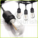 Fényfüzér 10 x E27, 10m 10+1 db 1W filament izzóval IP67 77587