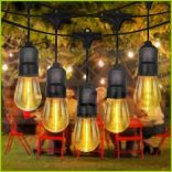 Fényfüzér 10 x E27, 10m 10+1 db 1W filament izzóval IP67 77587