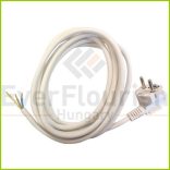 Csatlakozóvezeték földelt dugóval, 3m, H05VV-F 3x1.0, fehér 87333