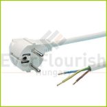 Csatlakozóvezeték földelt dugóval, 5m, H05VV-F 3x1.0, fehér 87335