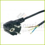 Csatlakozóvezeték földelt dugóval, 3m, H05VV-F 3x1.0, fekete 87336