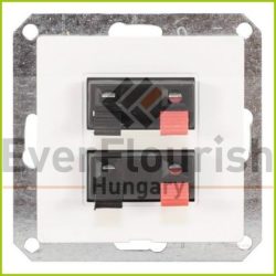 OPAL dupla hangszóró aljzat keret nélkül, fehér 8738H