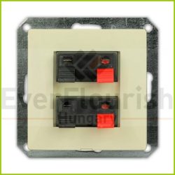 OPAL dupla hangszóró aljzat keret nélkül, bézs 8749H