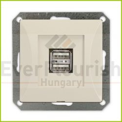 OPAL dupla USB aljzat keret nélkül, bézs 8750H