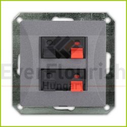 OPAL dupla hangszóró aljzat keret nélkül, grafit 8760H