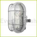 Hajólámpa, ovális, műanyagráccsal, szürke 90047