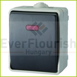   AQUATOP fk. váltókapcsoló irányfénnyel IP54 szürke 9876H